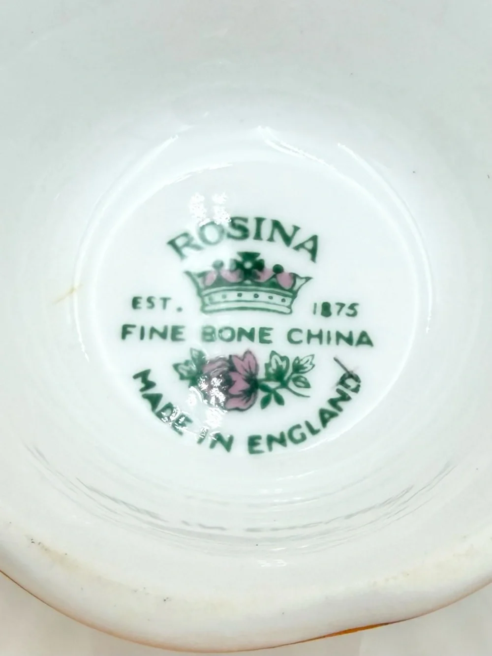 Vintage Rosina Fine Bone China Footed Teacup Pink Roses Made in England